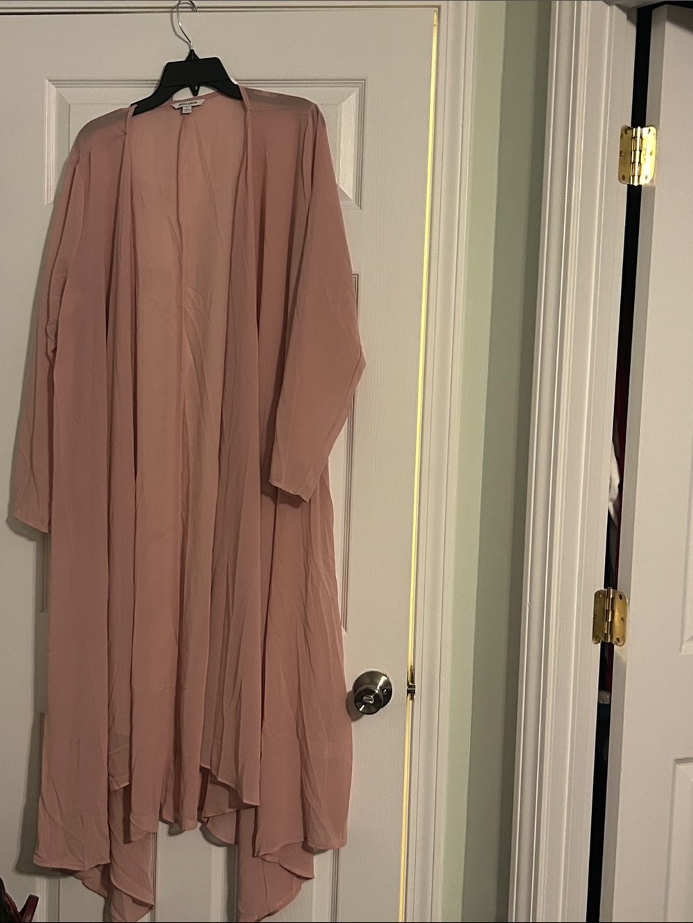 Women's Dusty Rose Open-Front Duster cardigan